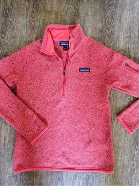 Patagonia Women's Half-Zip Fleece Pullover - Coral Pink , size small